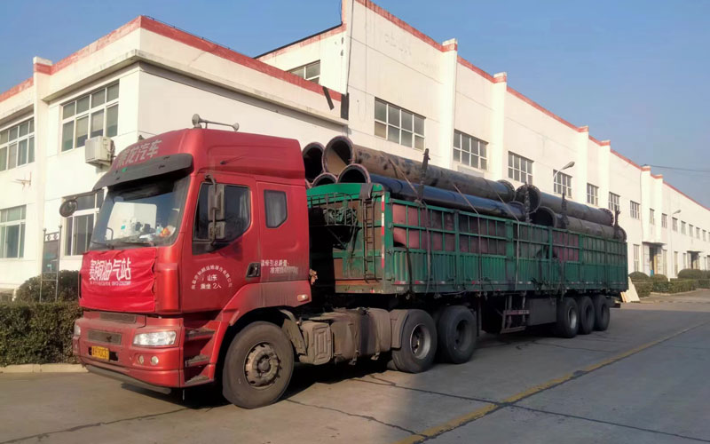 国能实业一批煤矿用涂层复合钢管装车陆续发往山西